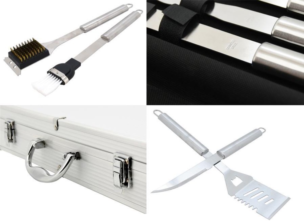 Grilovací nářadí sada 11 ks ALU kufřík c